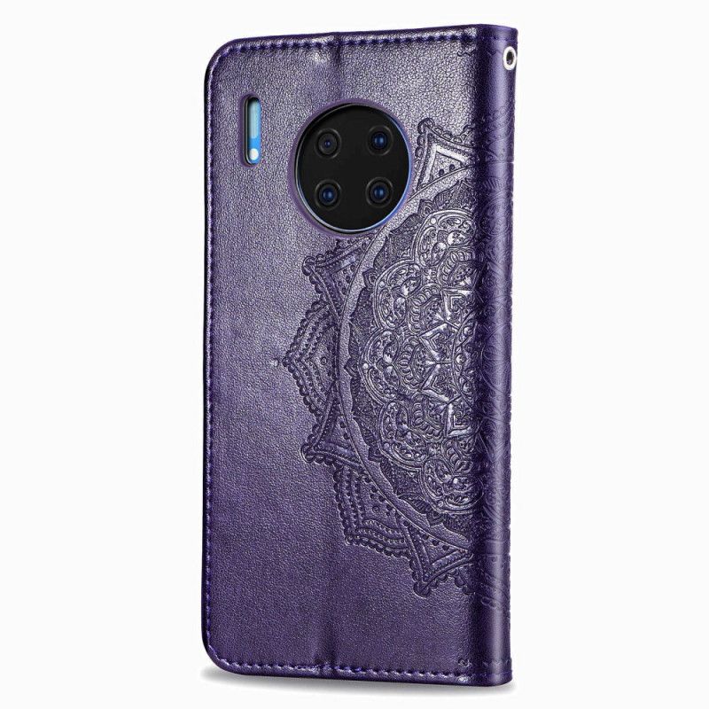 Bescherming Hoesje Huawei Mate 30 Pro Grijs Zwart Mandala Van Middelbare Leeftijd