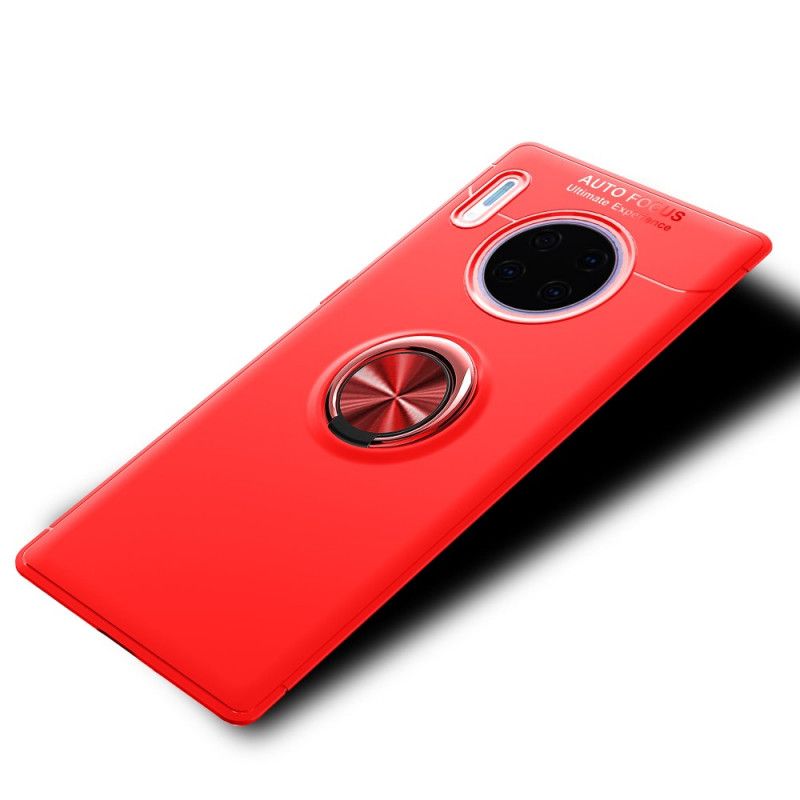 Case Hoesje Huawei Mate 30 Pro Rood Zwart Telefoonhoesje Lenuo Roterende Ring