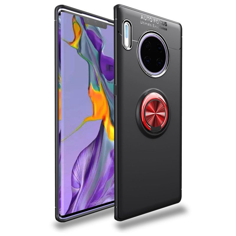 Case Hoesje Huawei Mate 30 Pro Rood Zwart Telefoonhoesje Lenuo Roterende Ring