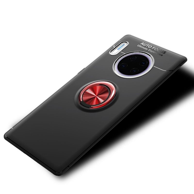 Case Hoesje Huawei Mate 30 Pro Rood Zwart Telefoonhoesje Lenuo Roterende Ring