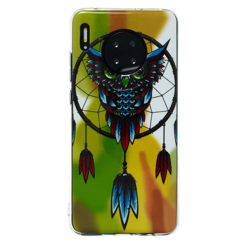 Hoesje Huawei Mate 30 Pro Fluorescerende Uil Dromenvanger