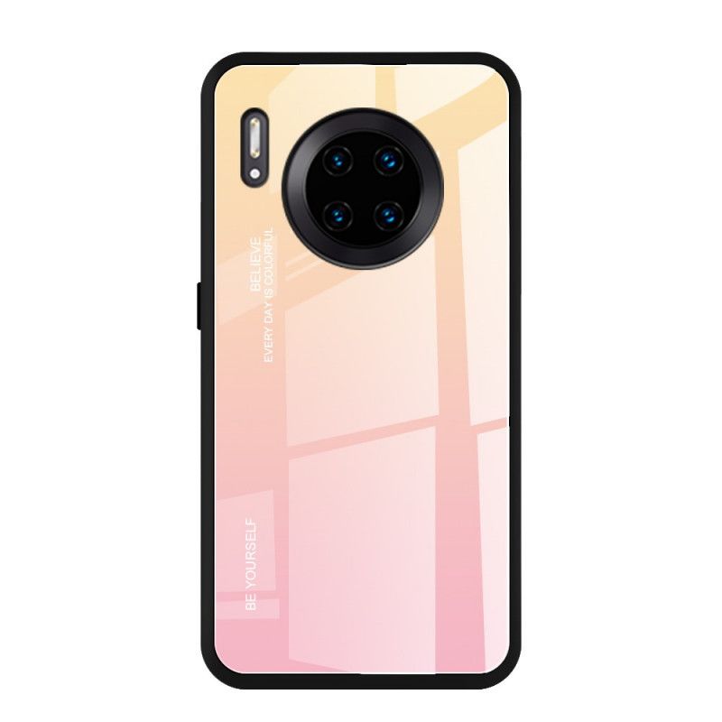 Hoesje Huawei Mate 30 Pro Magenta Rood Wees Jezelf Gehard Glas