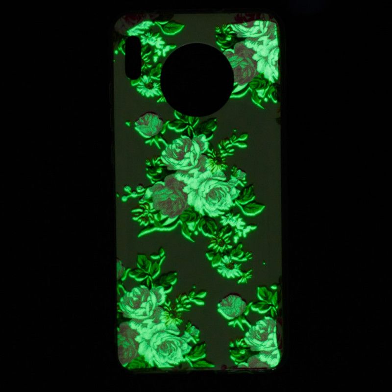 Hoesje voor Huawei Mate 30 Pro Fluorescerende Vrijheidsbloemen