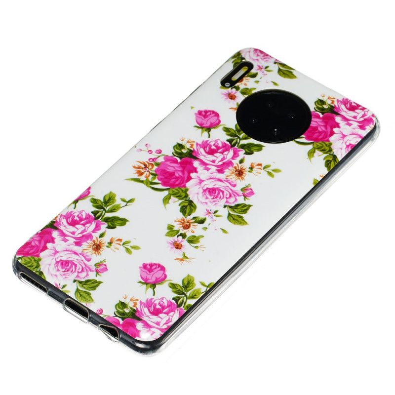 Hoesje voor Huawei Mate 30 Pro Fluorescerende Vrijheidsbloemen