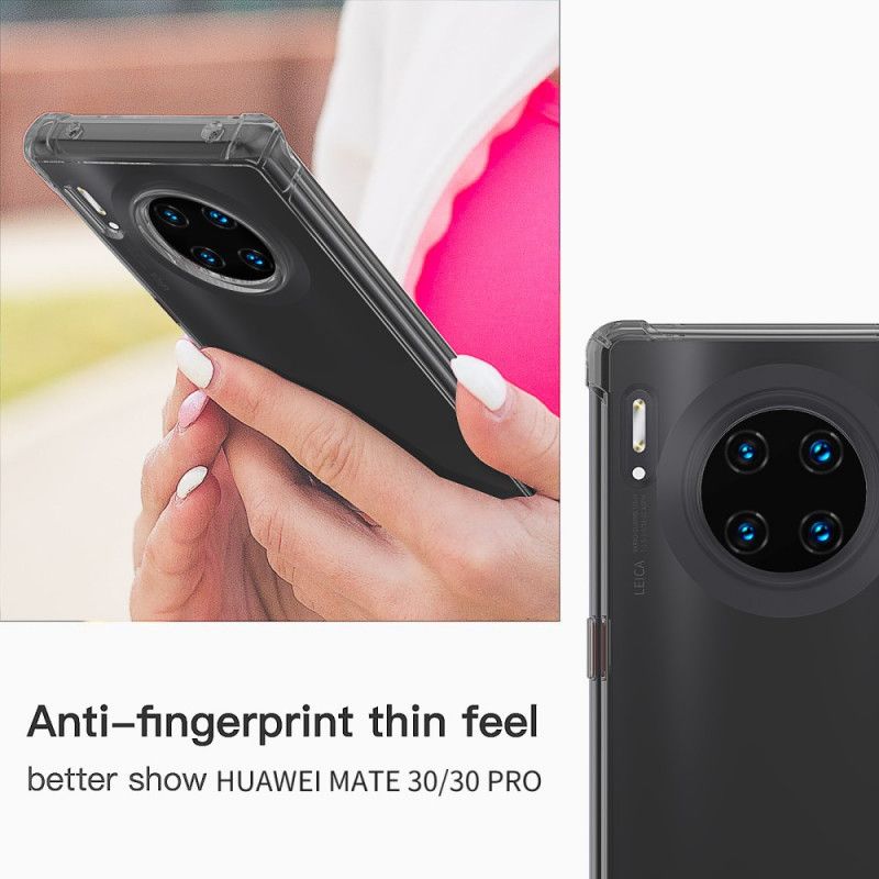 Hoesje voor Huawei Mate 30 Pro Transparant Zwart Transparante Leeu Beschermkussens