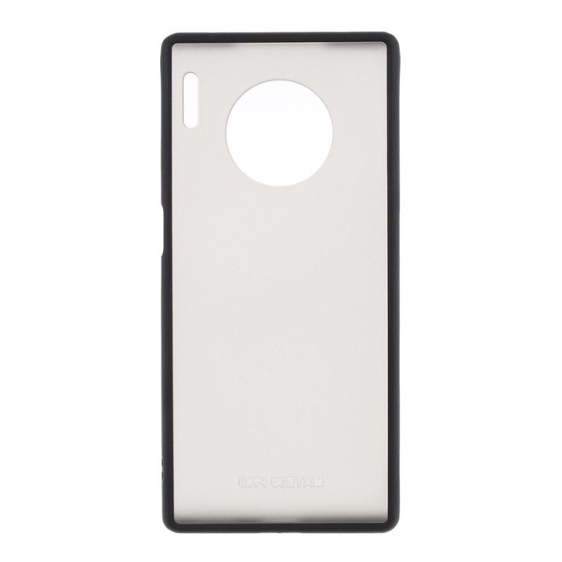 Hoesje voor Huawei Mate 30 Pro Wit Zwart Transparant Gekleurde Omtrek