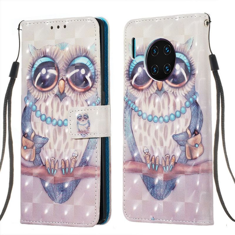 Leren Hoesje Huawei Mate 30 Pro Mevrouw Uil