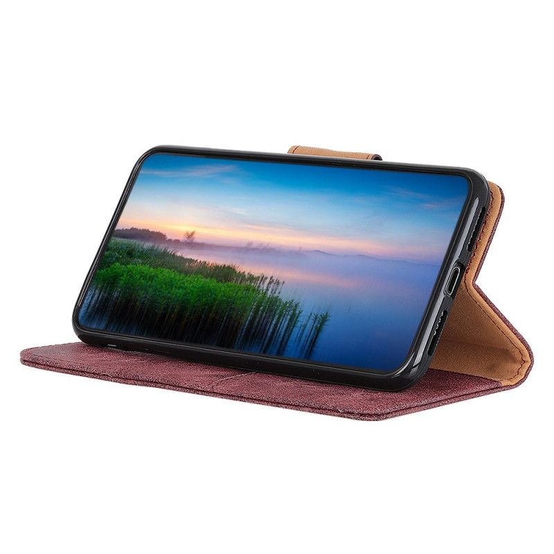 Leren Hoesje voor Huawei Mate 30 Pro Koffie Kunstleer Retro Flap