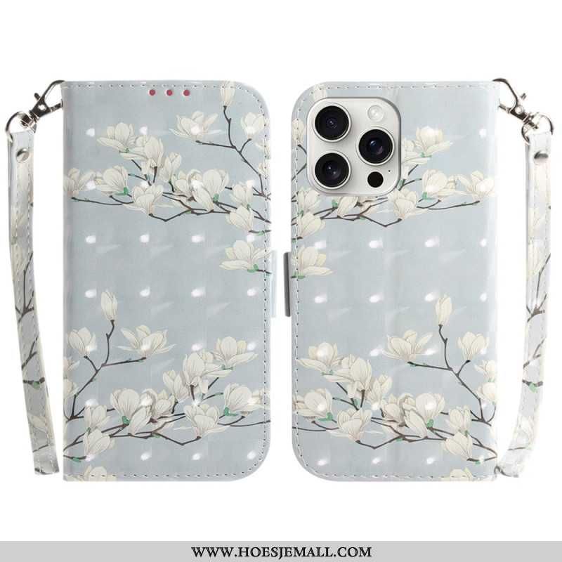 Bescherming Hoesje iPhone 16 Pro Max Band Magnolia's