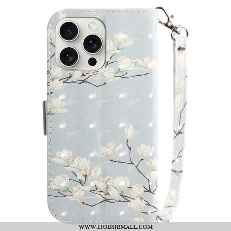 Bescherming Hoesje iPhone 16 Pro Max Band Magnolia's