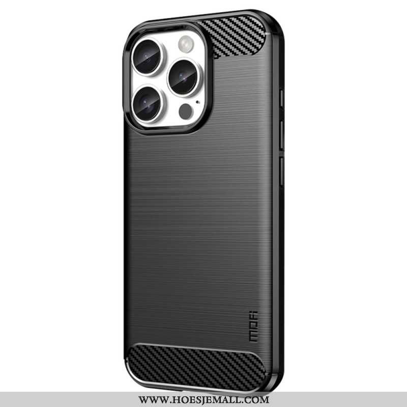 Case Hoesje iPhone 16 Pro Max Telefoonhoesje Mofi Geborstelde Koolstofvezel