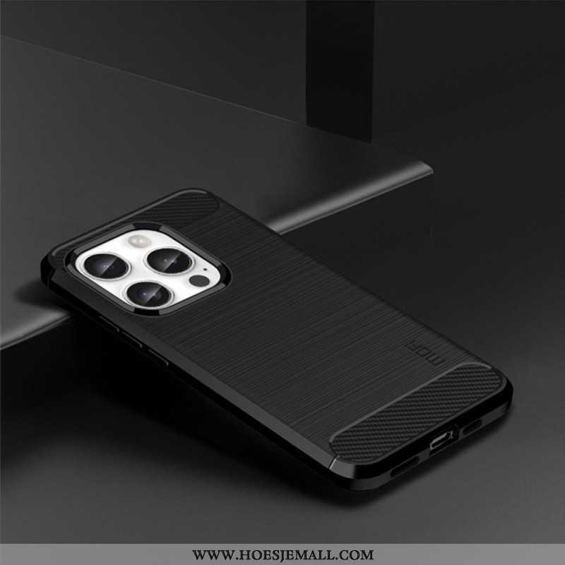 Case Hoesje iPhone 16 Pro Max Telefoonhoesje Mofi Geborstelde Koolstofvezel