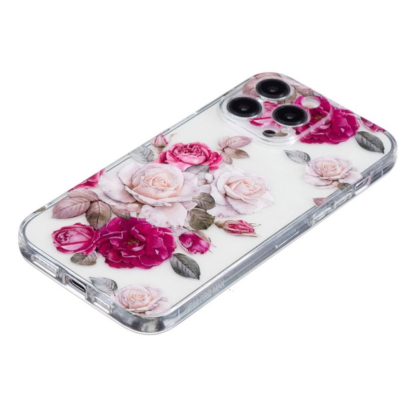 Cover Hoesje iPhone 16 Pro Max Telefoonhoesje Kleurrijke Pioenrozen