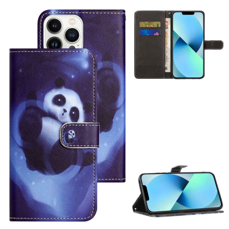 Folio-hoesje iPhone 16 Pro Max Space Panda-riem