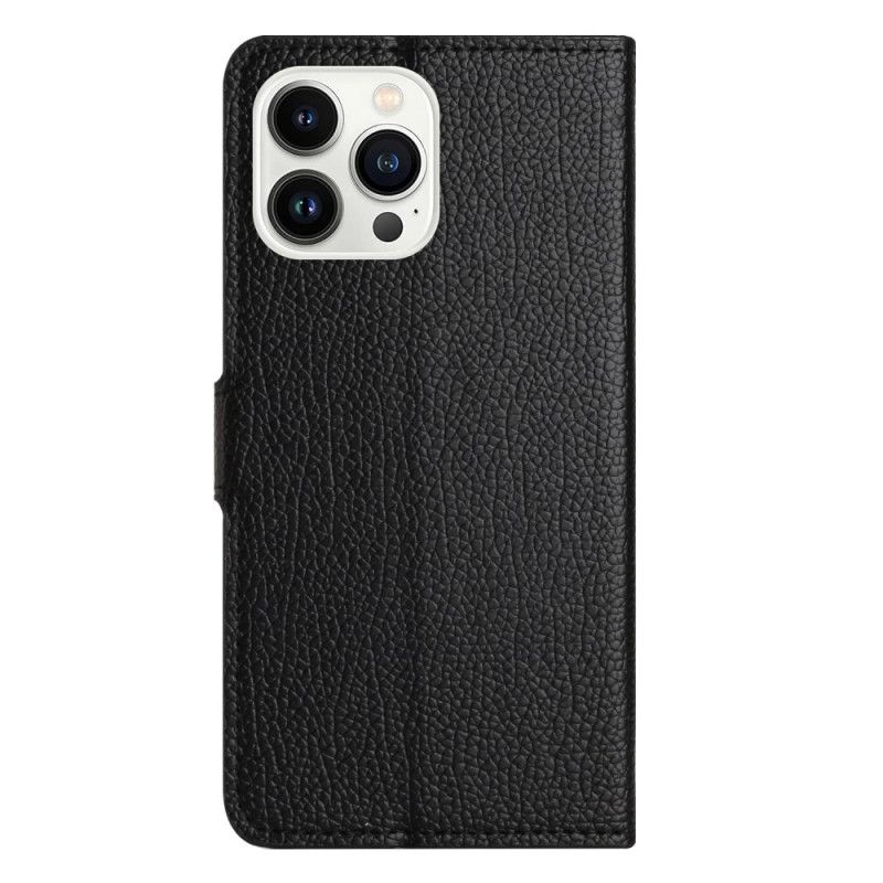 Folio-hoesje iPhone 16 Pro Max Telefoonhoesje Litchi-textuur