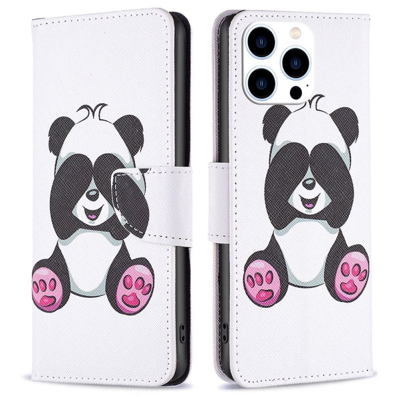 Folio-hoesje iPhone 16 Pro Max Telefoonhoesje Panda