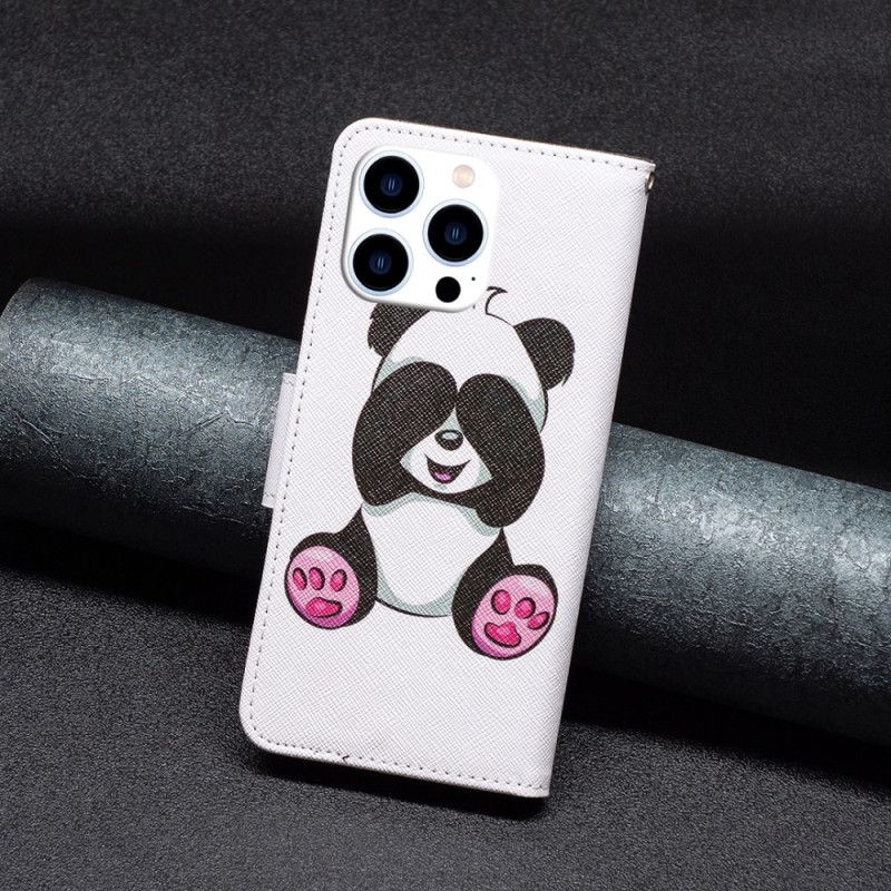 Folio-hoesje iPhone 16 Pro Max Telefoonhoesje Panda