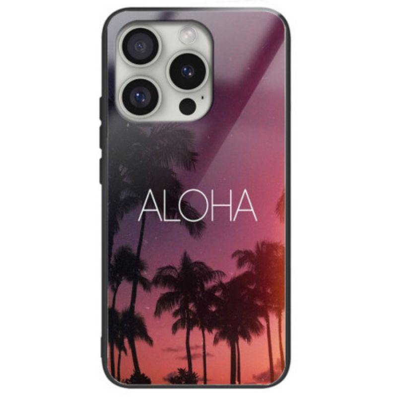 Hoesje iPhone 16 Pro Max Aloha Gehard Glas Bescherming Hoesje