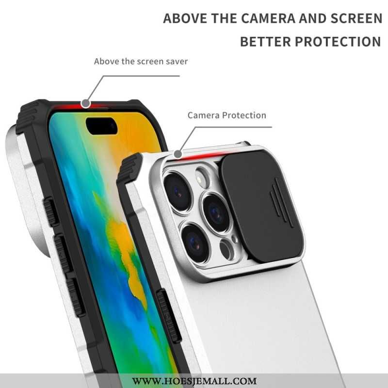 Hoesje iPhone 16 Pro Max Met Cameraslider En Steun Bescherming Hoesje