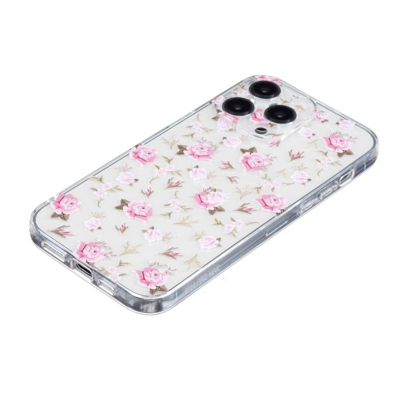 Hoesje iPhone 16 Pro Max Roze Bloemenpatroon Bescherming Hoesje