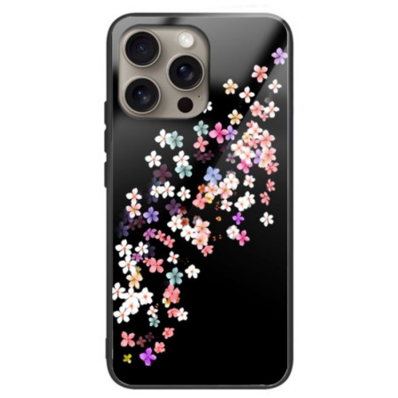 Hoesje Voor iPhone 16 Pro Max Bloemenregengehard Glas