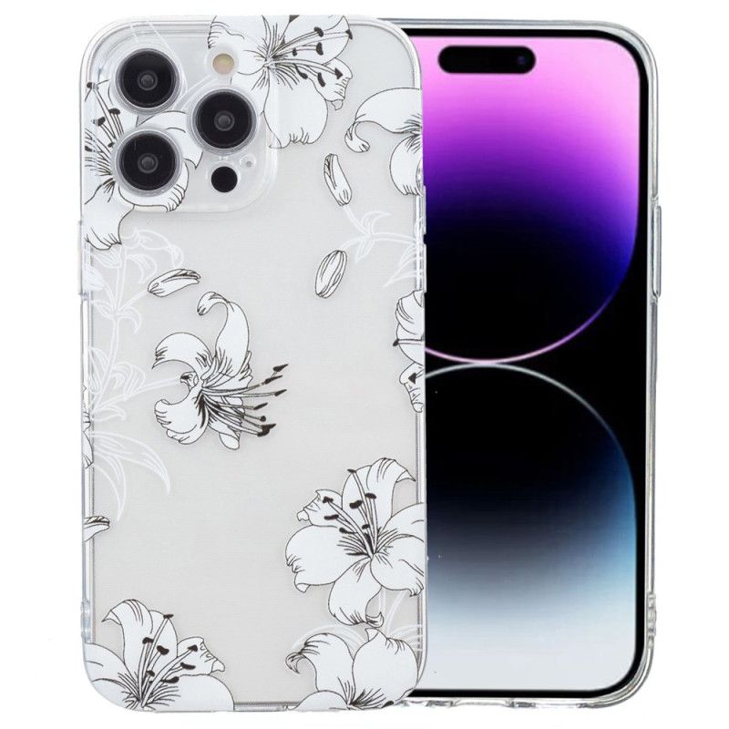 Hoesje Voor iPhone 16 Pro Max Witte Bloemen