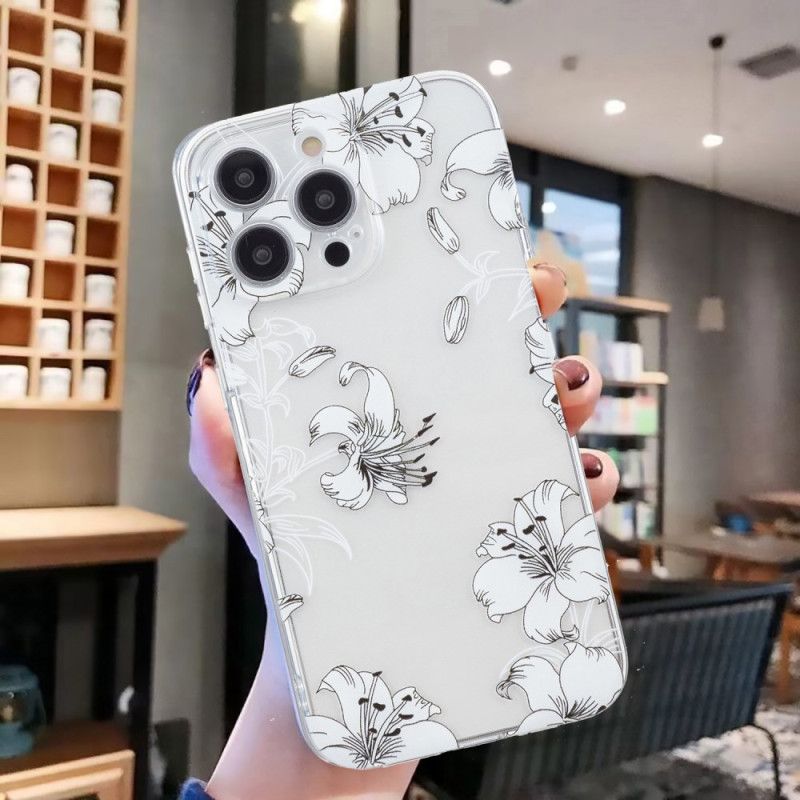 Hoesje Voor iPhone 16 Pro Max Witte Bloemen