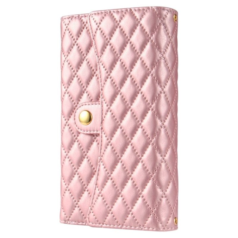 Leren Hoesje iPhone 16 Pro Max Etui Met Portemonnee En Schouderband Bescherming Hoesje