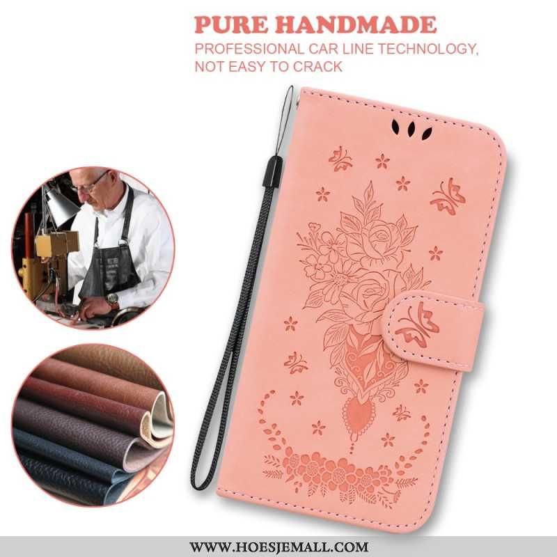 Leren Hoesje iPhone 16 Pro Max Floralie