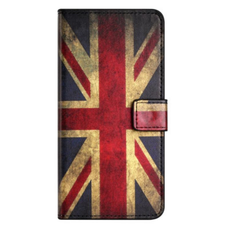 Leren Hoesje iPhone 16 Pro Max Union Jack-vlag Bescherming Hoesje