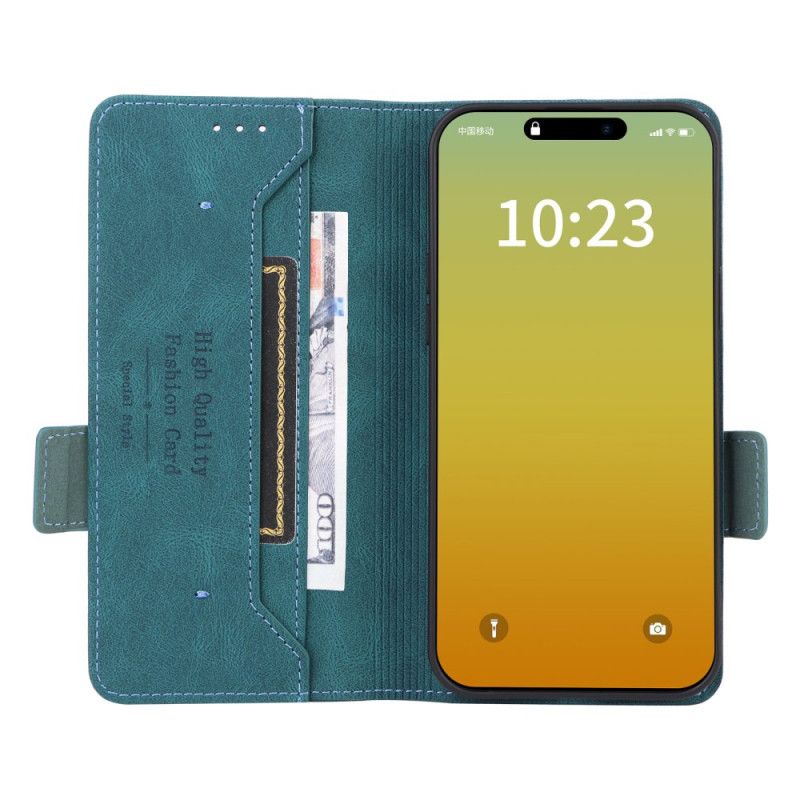 Leren Hoesje Voor iPhone 16 Pro Max Retro-ontwerp