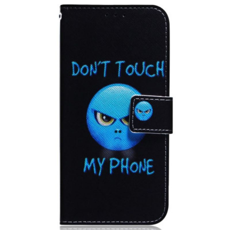 Leren Hoesje Voor iPhone 16 Pro Max Telefoon-emoji