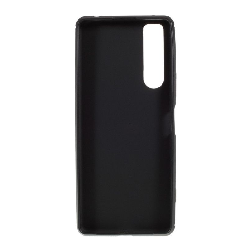 Case Hoesje Sony Xperia 1 II Rood Zwart Telefoonhoesje Moderne Flexibele Koolstofvezel