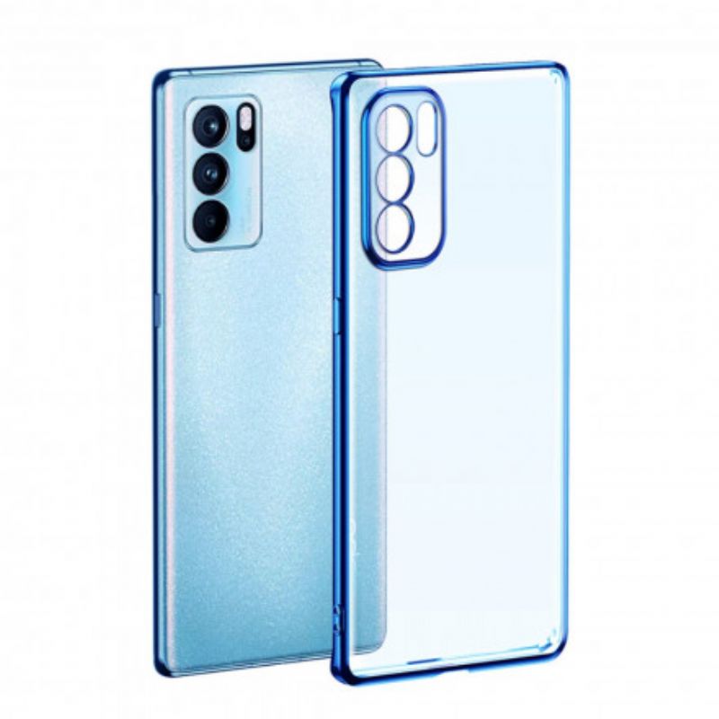 Cover Hoesje Oppo Reno 6 Pro 5g Telefoonhoesje Transparante Randen Stijl Metaal Sulada