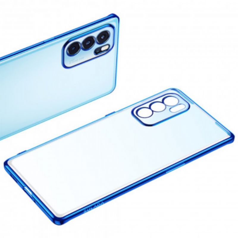 Cover Hoesje Oppo Reno 6 Pro 5g Telefoonhoesje Transparante Randen Stijl Metaal Sulada