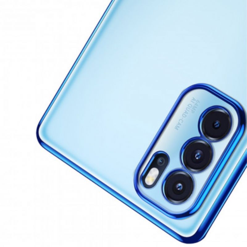 Cover Hoesje Oppo Reno 6 Pro 5g Telefoonhoesje Transparante Randen Stijl Metaal Sulada