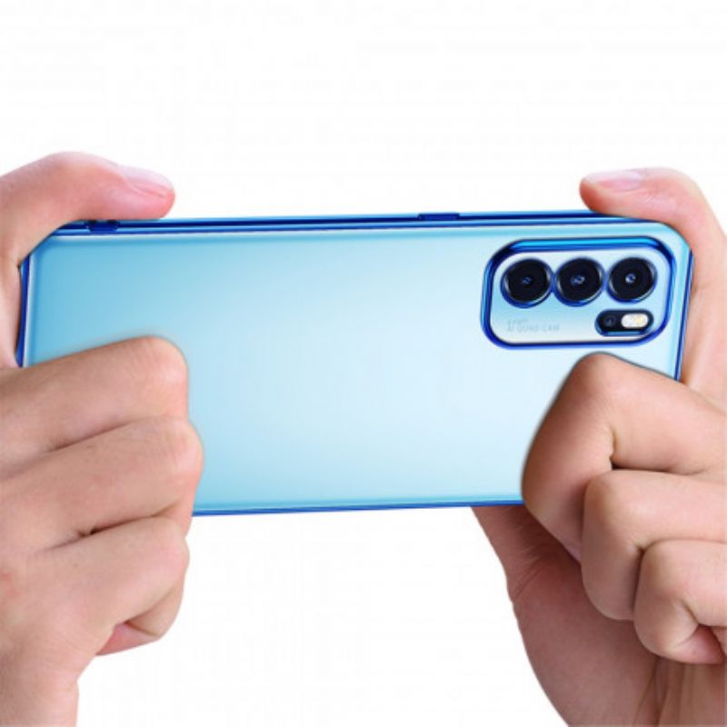 Cover Hoesje Oppo Reno 6 Pro 5g Telefoonhoesje Transparante Randen Stijl Metaal Sulada