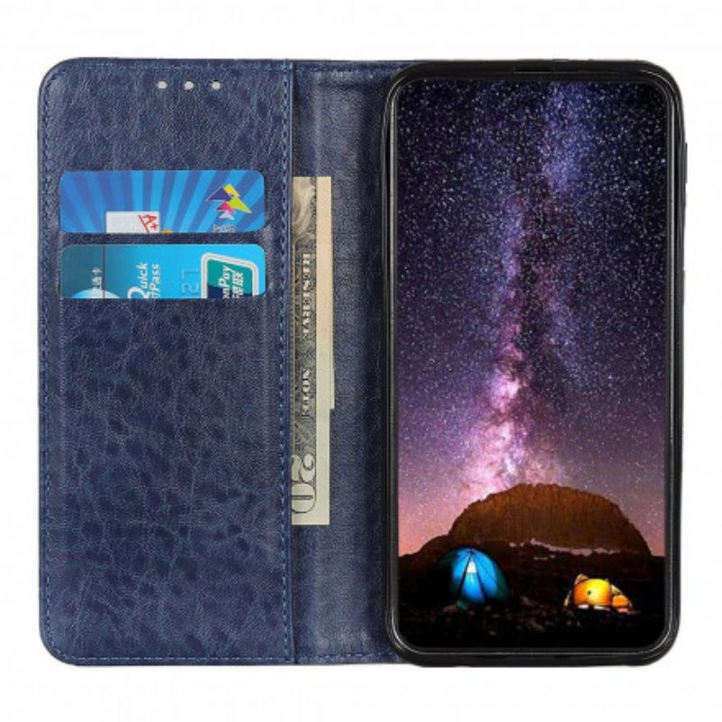 Folio-hoesje Oppo Reno 6 Pro 5g Ledertextuur Bescherming Hoesje