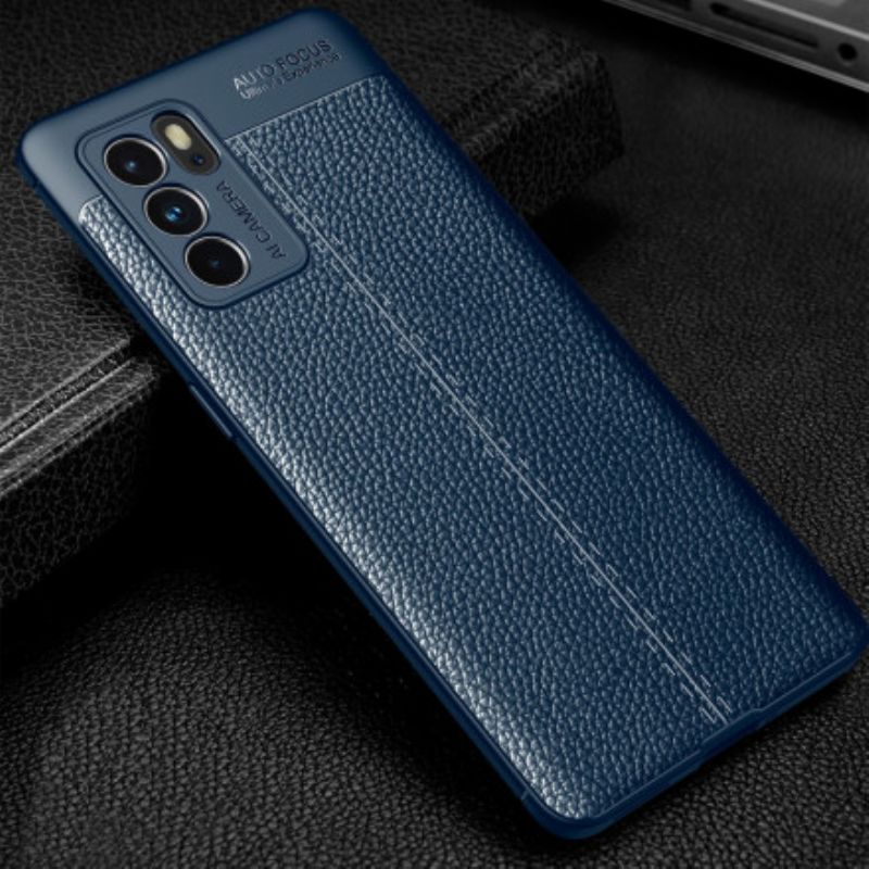 Hoesje Oppo Reno 6 Pro 5g Litchi-leereffect