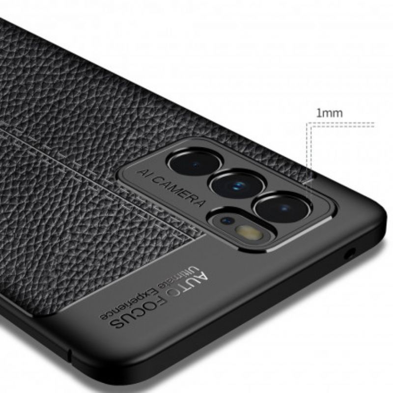 Hoesje Oppo Reno 6 Pro 5g Litchi-leereffect