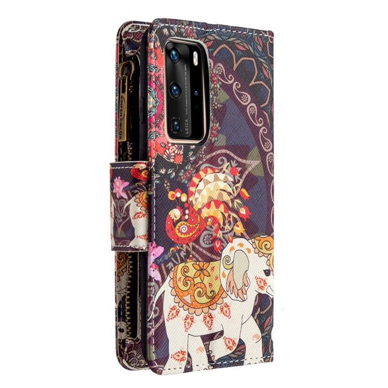 Bescherming Hoesje Huawei P40 Pro Telefoonhoesje Olifantenzak Met Ritssluiting