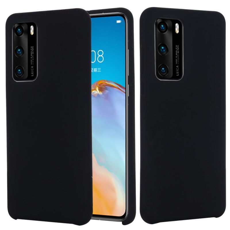 Case Hoesje Huawei P40 Pro Groen Geel Telefoonhoesje Premium Vloeibare Siliconen