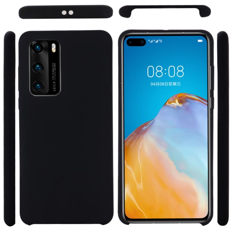 Case Hoesje Huawei P40 Pro Groen Geel Telefoonhoesje Premium Vloeibare Siliconen