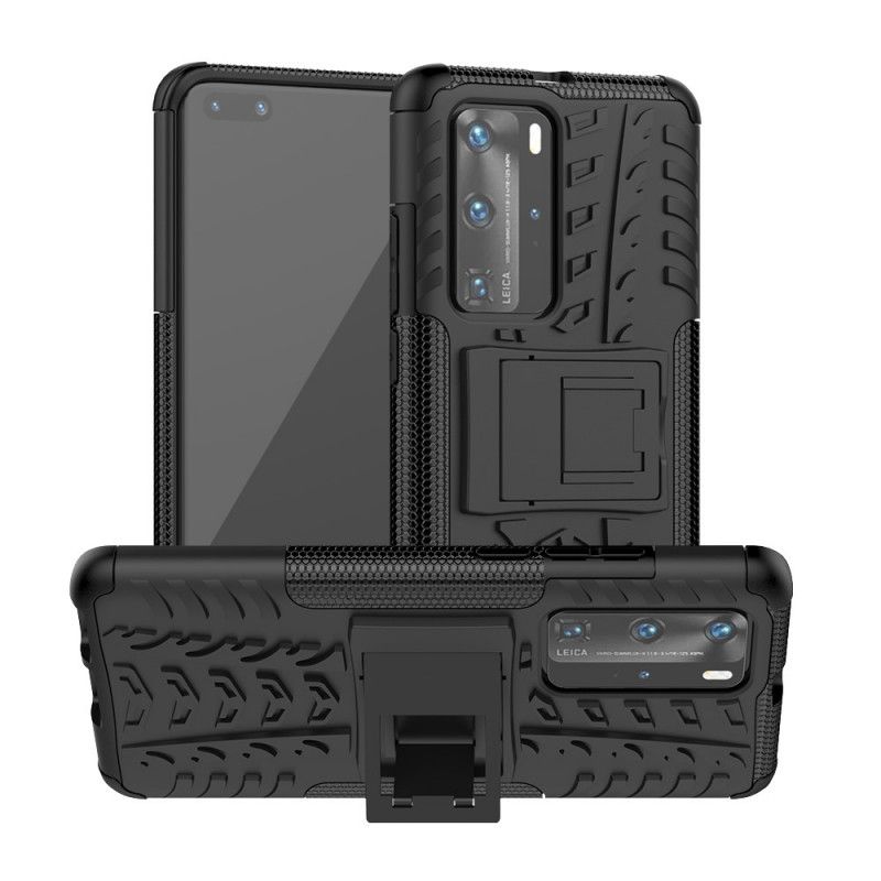 Case Hoesje Huawei P40 Pro Wit Zwart Telefoonhoesje Ultrabestendig