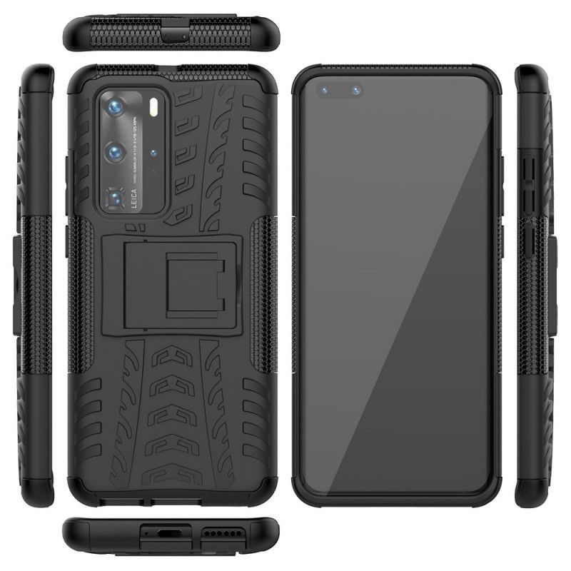 Case Hoesje Huawei P40 Pro Wit Zwart Telefoonhoesje Ultrabestendig