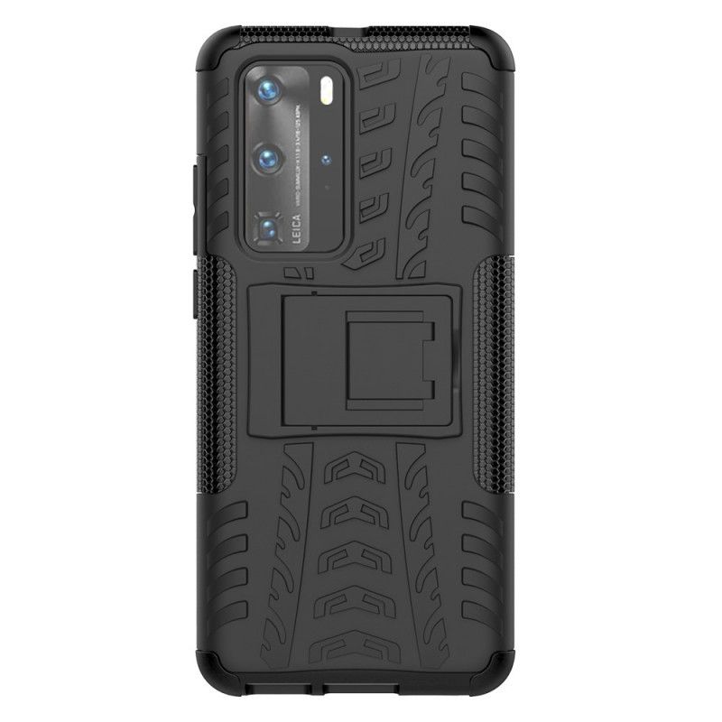 Case Hoesje Huawei P40 Pro Wit Zwart Telefoonhoesje Ultrabestendig