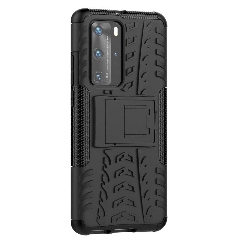 Case Hoesje Huawei P40 Pro Wit Zwart Telefoonhoesje Ultrabestendig