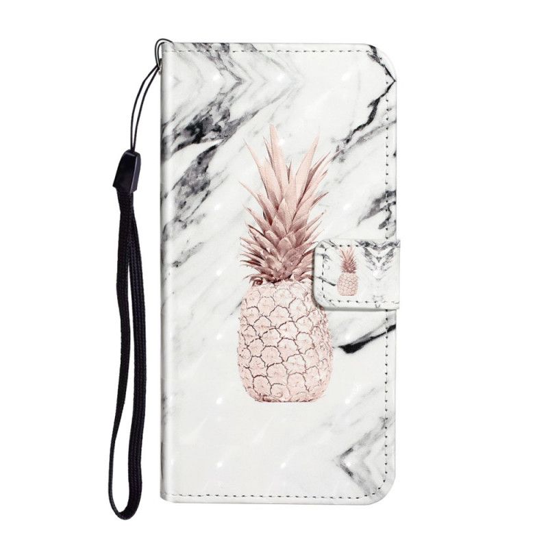 Cover Folio-hoesje Huawei P40 Pro Telefoonhoesje Ananas Lichte Vlek