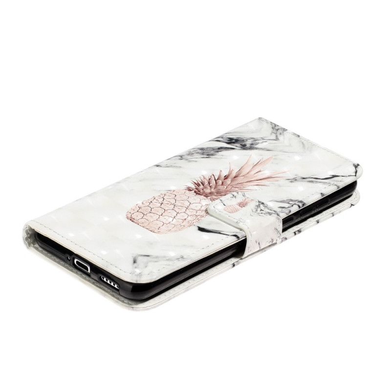 Cover Folio-hoesje Huawei P40 Pro Telefoonhoesje Ananas Lichte Vlek