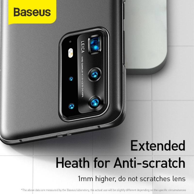 Cover Hoesje Huawei P40 Pro Wit Zwart Telefoonhoesje Baseus Mate